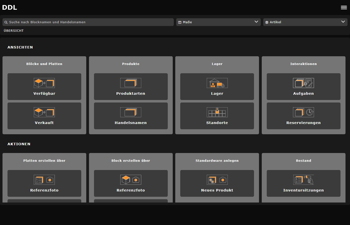 DDL warehouse processes on the handheld scanner